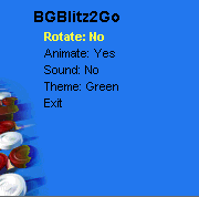 Menue of the presentation options