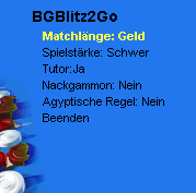 Menue der Spieleinstellungen