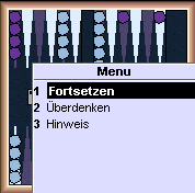 Menue der reaktionen